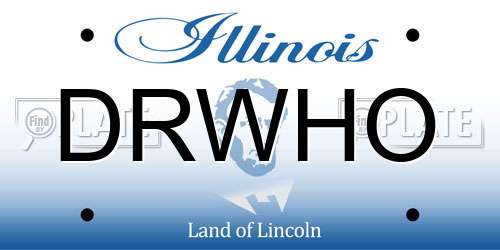 DRWHO Illinois License Plate