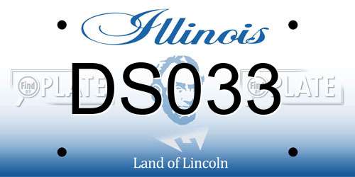 DS033 Illinois License Plate