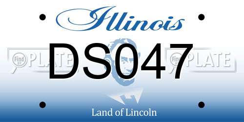DS047 Illinois License Plate