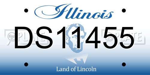 DS11455 Illinois License Plate