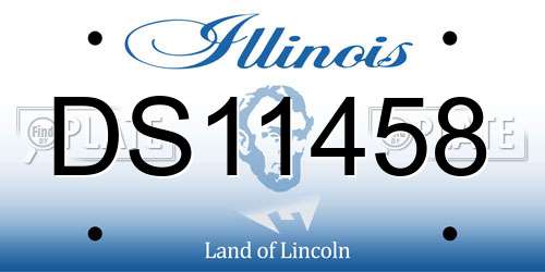 DS11458 Illinois License Plate