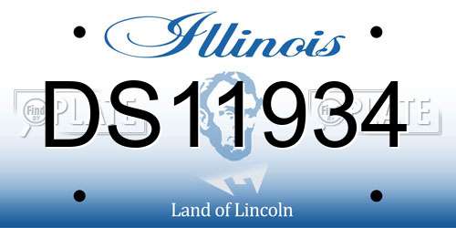 DS11934 Illinois License Plate