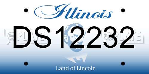 DS12232 Illinois License Plate