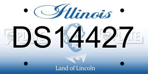 DS14427 Illinois License Plate