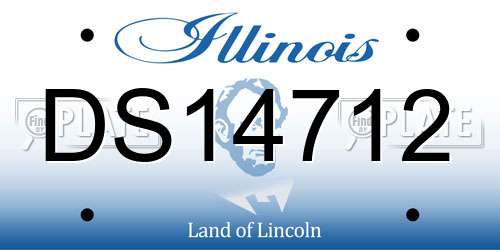 DS14712 Illinois License Plate