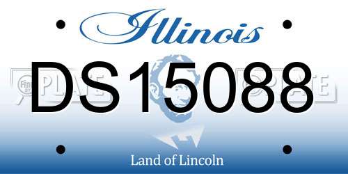 DS15088 Illinois License Plate