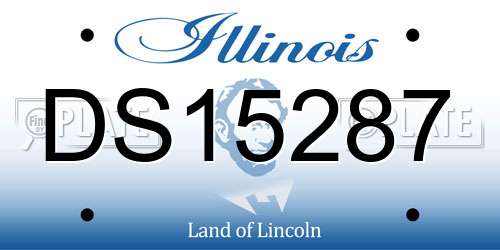 DS15287 Illinois License Plate