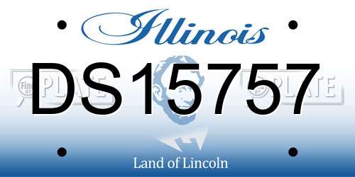 DS15757 Illinois License Plate