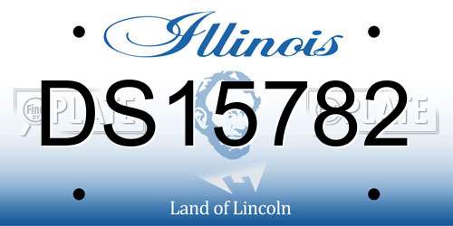 DS15782 Illinois License Plate