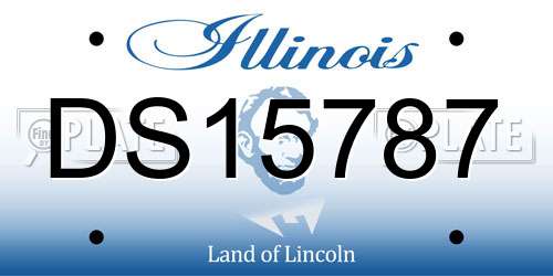 DS15787 Illinois License Plate