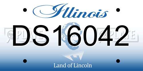 DS16042 Illinois License Plate
