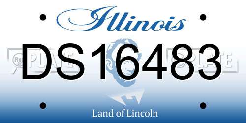 DS16483 Illinois License Plate