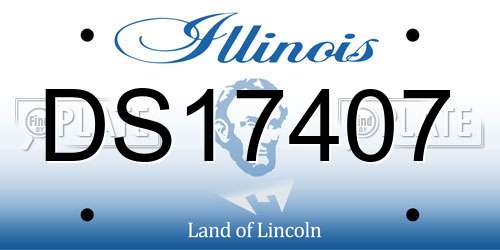 DS17407 Illinois License Plate