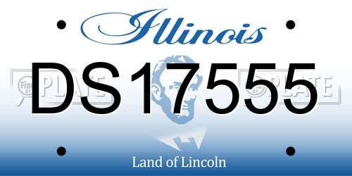 DS17555 Illinois License Plate