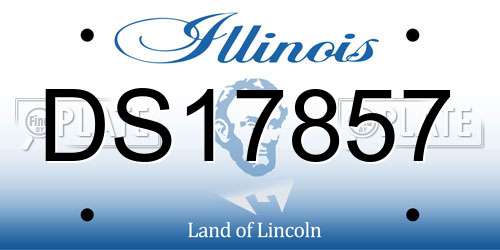 DS17857 Illinois License Plate
