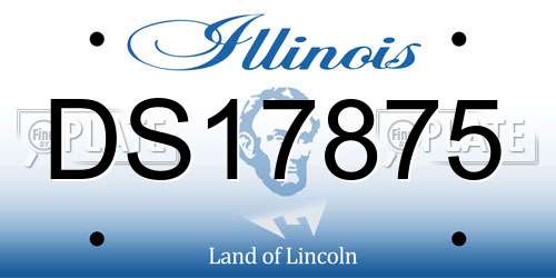 DS17875 Illinois License Plate