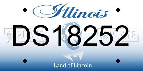 DS18252 Illinois License Plate