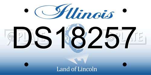 DS18257 Illinois License Plate