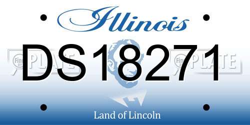 DS18271 Illinois License Plate