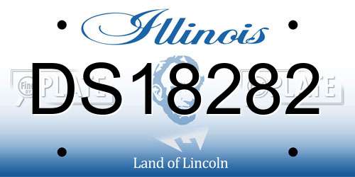 DS18282 Illinois License Plate