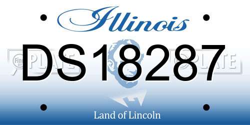 DS18287 Illinois License Plate