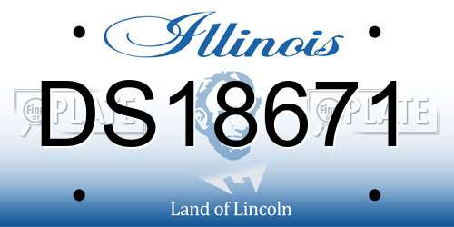 DS18671 Illinois License Plate