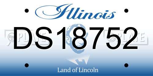 DS18752 Illinois License Plate
