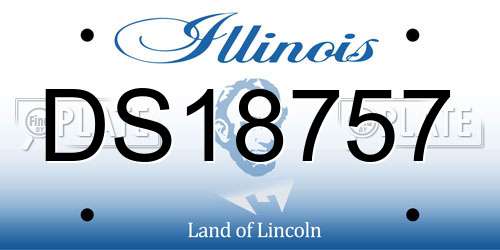 DS18757 Illinois License Plate