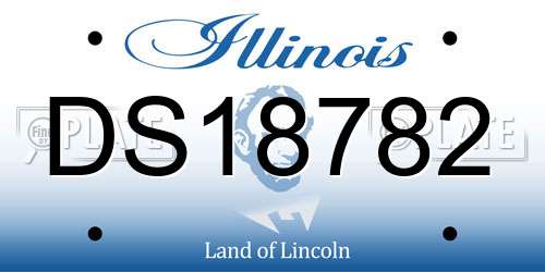 DS18782 Illinois License Plate