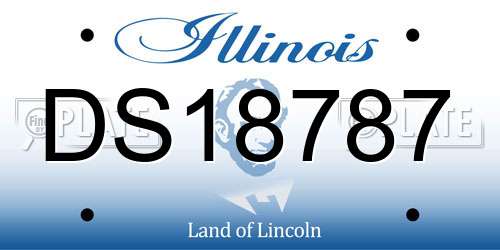 DS18787 Illinois License Plate