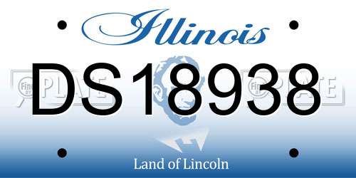 DS18938 Illinois License Plate