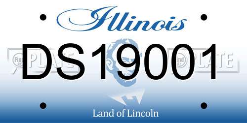 DS19001 Illinois License Plate