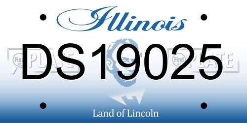 DS19025 Illinois License Plate
