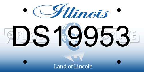 DS19953 Illinois License Plate