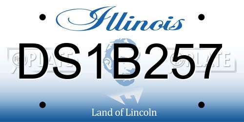 DS1B257 Illinois License Plate