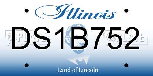 DS1B752 Illinois License Plate