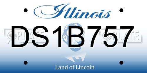 DS1B757 Illinois License Plate