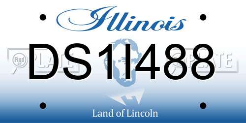 DS1I488 Illinois License Plate