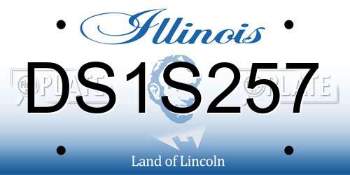DS1S257 Illinois License Plate
