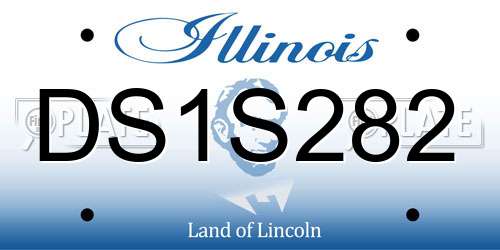 DS1S282 Illinois License Plate