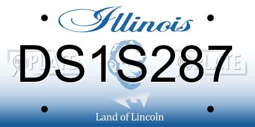 DS1S287 Illinois License Plate