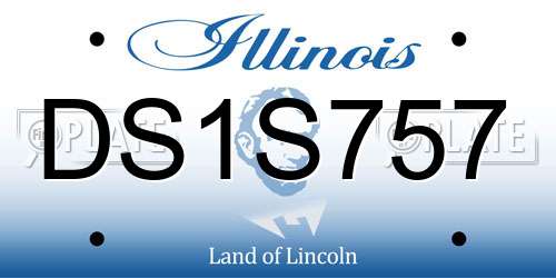 DS1S757 Illinois License Plate