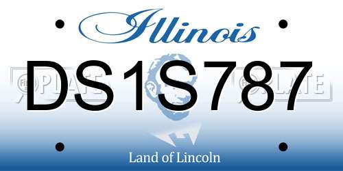 DS1S787 Illinois License Plate
