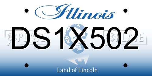 DS1X502 Illinois License Plate
