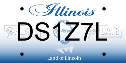 DS1Z7L Illinois License Plate