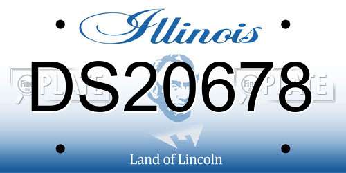 DS20678 Illinois License Plate