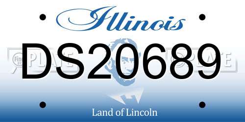 DS20689 Illinois License Plate