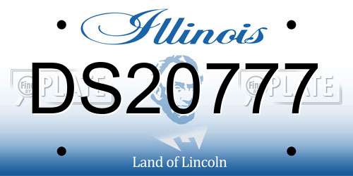 DS20777 Illinois License Plate