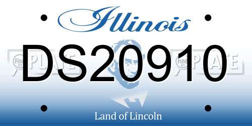 DS20910 Illinois License Plate