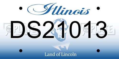 DS21013 Illinois License Plate